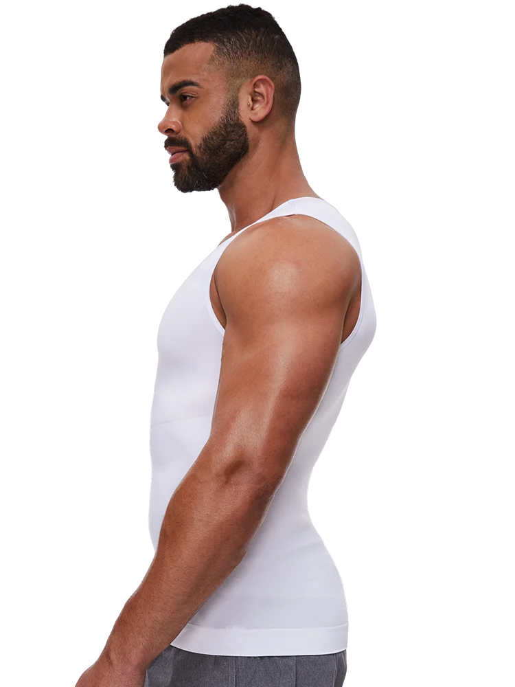 Men Body Shaper Slimming Compression Vest Undershirt Seamless Waist Trainer Tank Top Belly Control Workout Weight Loss Shapewear