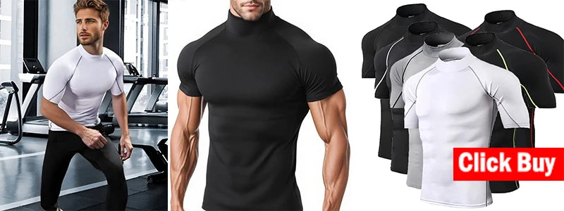 Men's Quick Dry Short Sleeve Gym Running Moisture Wicking Round Neck T-Shirt Training Exercise Gym Sport Shirt Tops Lightweight
