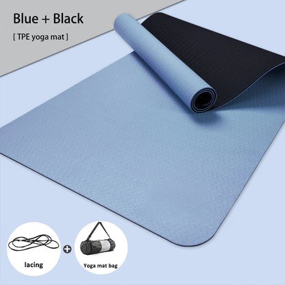 TPE yoga mat is environmentally friendly, odorless, elastic, waterproof, and anti slip. It is a professional yoga mat with genui