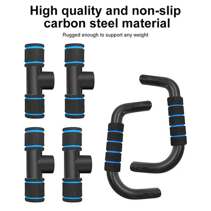 Sponge Grip U-Shaped Pushup Bars 1Pair - Home Gym Equipment | Anti-Slip, Muscle Training for Chest/Arms, Ideal for Body Building