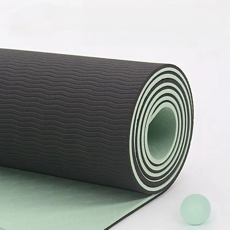 TPE yoga mat is environmentally friendly, odorless, elastic, waterproof, and anti slip. It is a professional yoga mat with genui