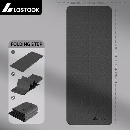 Extra Wide Yoga Mat Thick Foldable Non-Slip Quiet Exercise Mat for Home Workout Fitness 요가매트