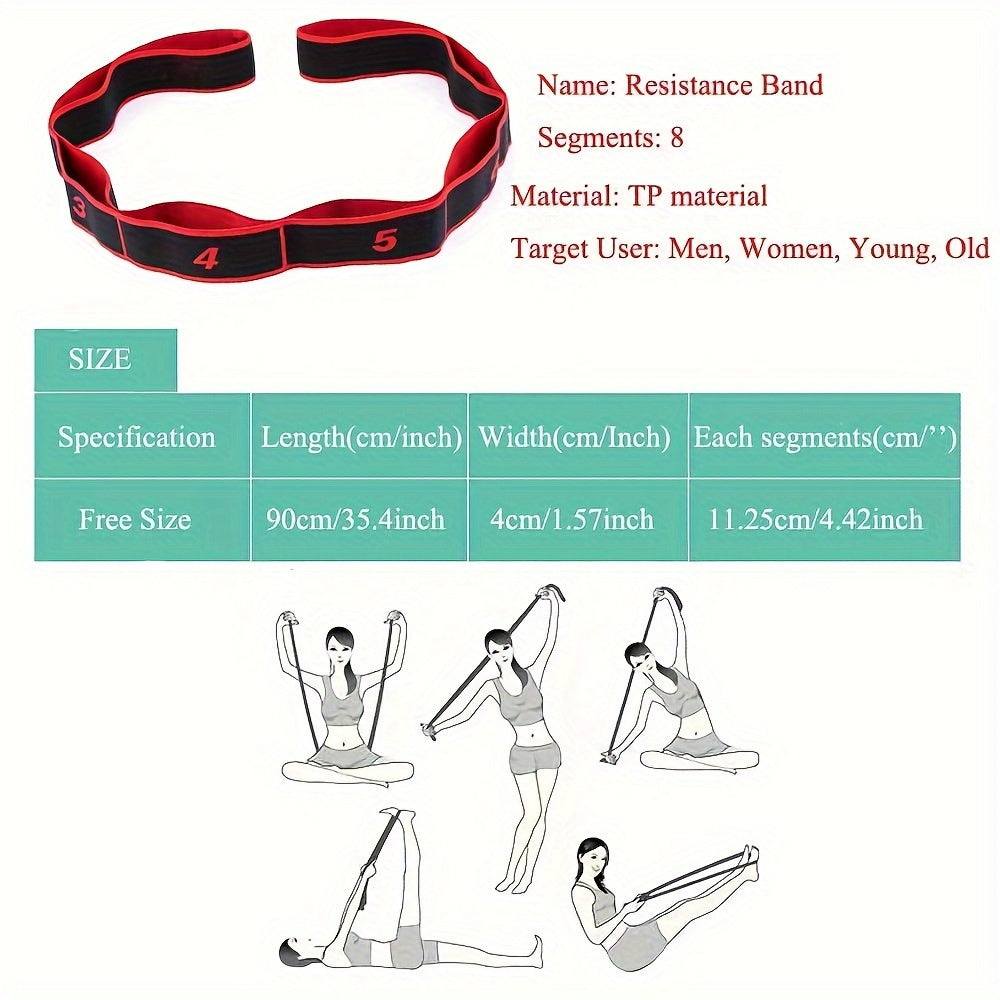 Yoga Elastic Band Yoga Number Band Shoulder and Back Opening Fitness Resistance Band Tension Band Stretching Band Stretching and Muscle Tension Band
